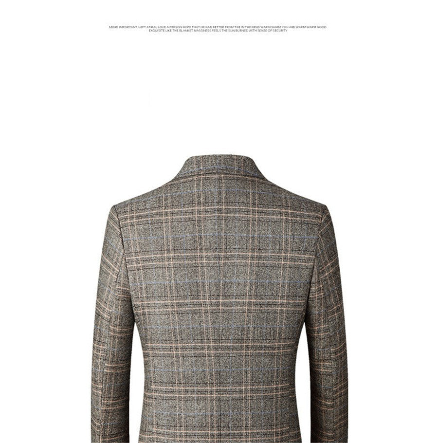 FGKKS New Spring Autumn Blazers Men Slim Fit British Plaid Formal Suit Jacket Party Wedding Business Casual Blazers Male