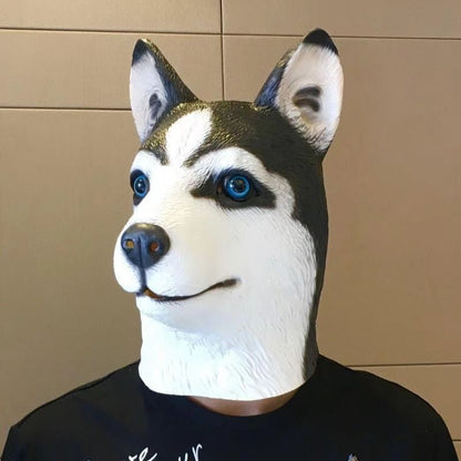 Halloween Latex Full Head Mask for Adults & Kids Animal, Pumpkin, Fox, Dog, Panda, Monkey Character Cosplay Costume Accessory