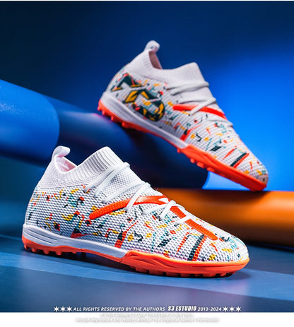 Mens Football Field Boots Ultralight Turf Indoor Society Training Soccer Shoes Cleats for Kids Sneakers TF/FG Football Shoes
