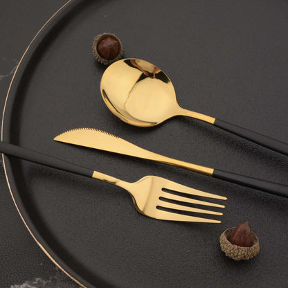Conjunto de 6 Garfos de Jantar de Aço Inoxidável Polido Talheres Dourados Prateados Utensílios de Cozinha Ocidentais Garfos de Mesa para Restaurante
