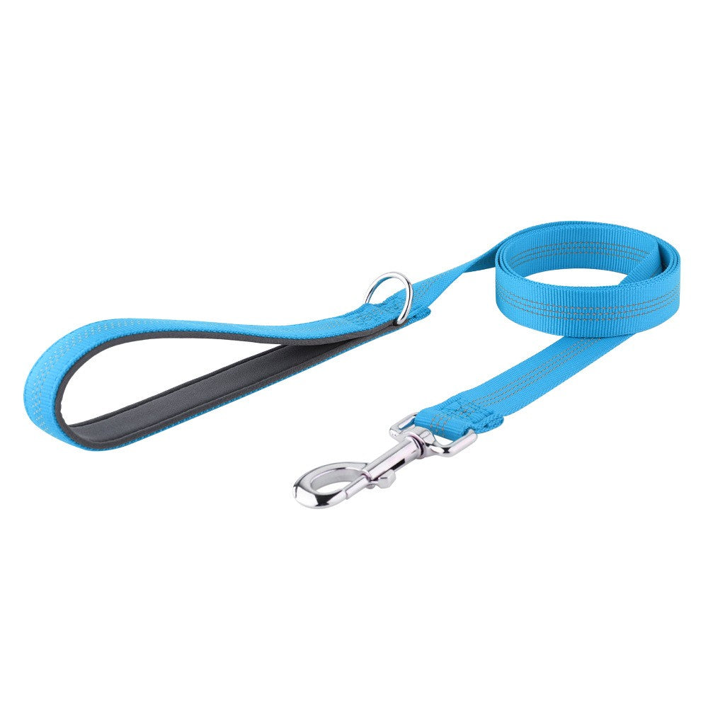 Guias para Cães Coleiras Refletivas com Cordão para Animais de Estimação Coleira para Cães Médios e Grandes à Prova de Explosão Resistente ao Desgaste e Durável