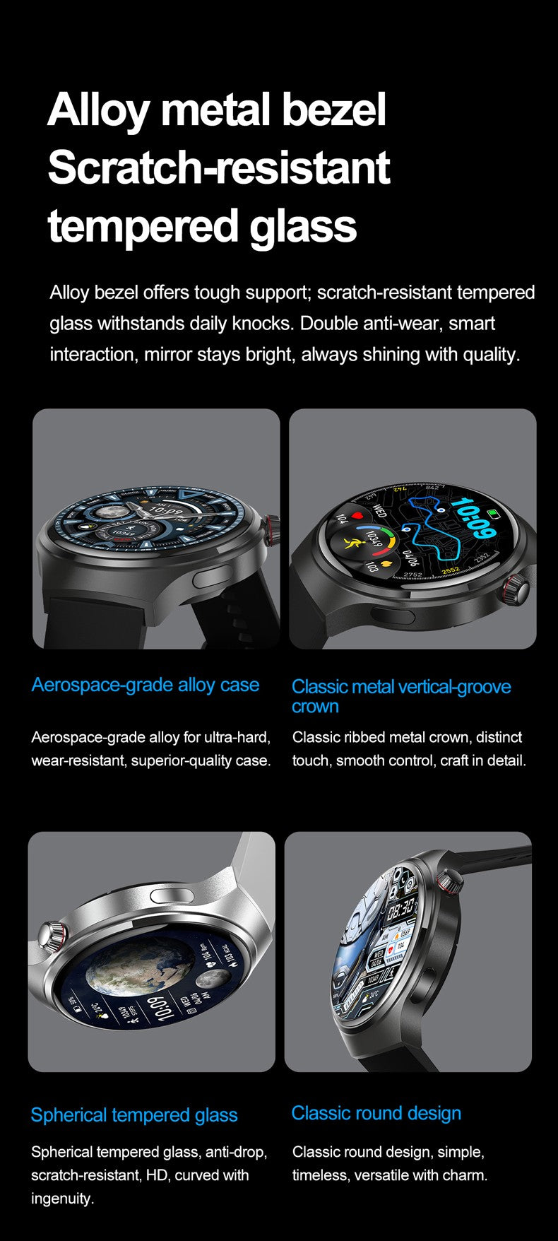 2025 New Watch 4 GT Series Smart Watch Men AMOLED Screen Heart Rate Health Monitoring Bluetooth Call Business Smartwatch Man