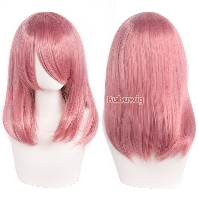 Bubuwig Synthetic Hair 30 Colors 40cm Long Straight Anime Fashion Lolita Cosplay Wigs Pure Color Blue Blonde Wig Heat Resistant