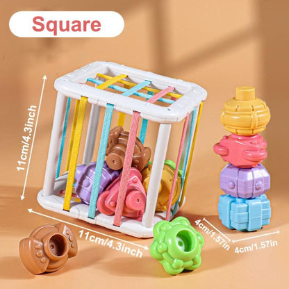Baby Toy Sorting Game Kids Educational Cube Sensory Shape Blocks Shape Matching Stacking Learning Toys Play Games Baby Toys