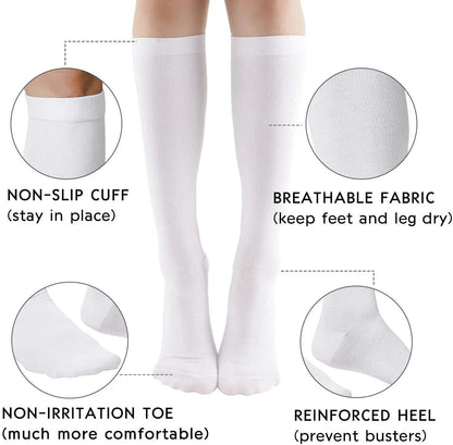 3/6/7 Double Compression Socks Varicose Socks Men Women With Diabetes Pregnancy Elastic Socks Gym Outdoor Sports Rugby Running