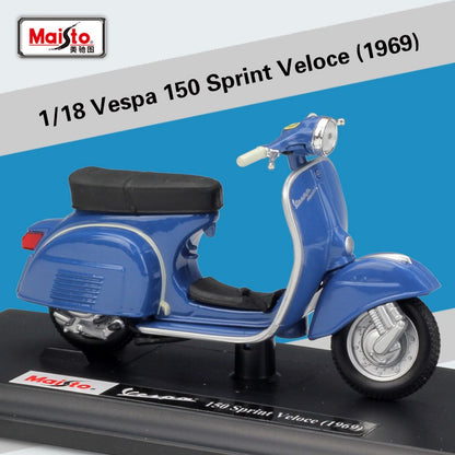 Maisto 1:18 Vespa GT300 Moto de Liga Simulação Diecast Metal Modelo Clássico de Moto Coleção Brinquedo Infantil Presente