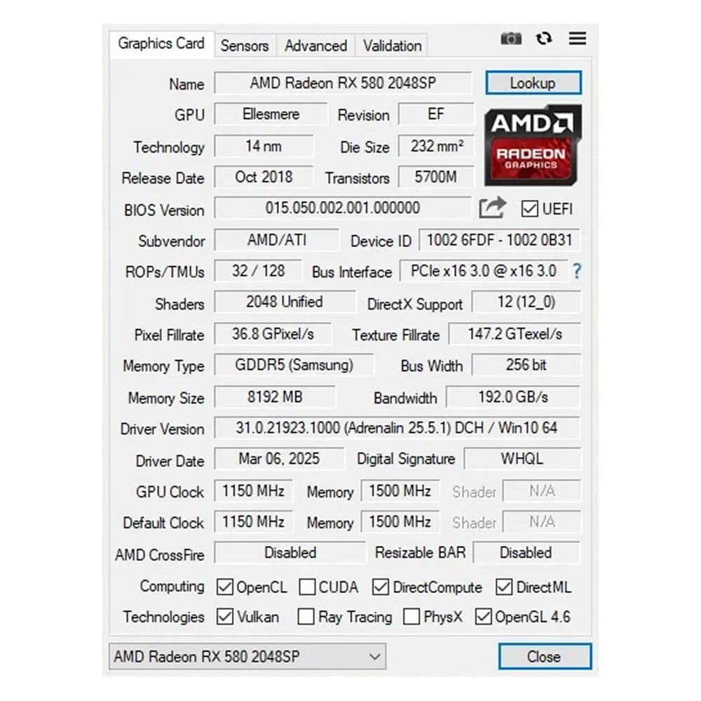 Placa de Vídeo MAXSUN AMD RX580 8GB GDDR5 256Bit 2048SP PCIExpress 3.0×16 Placas de Vídeo para Jogos Componentes de Computador de Mesa Totalmente Novo