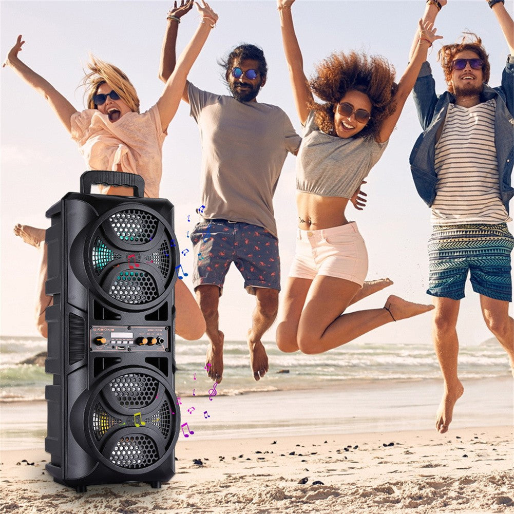 3000W Portable Bluetooth Speaker Subwoofer Heavy Bass Sound System Party DJ karaoke Remote &MIC