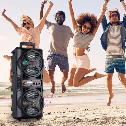 3000W Portable Bluetooth Speaker Subwoofer Heavy Bass Sound System Party DJ karaoke Remote &MIC