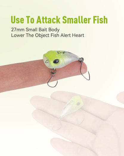 Isca Artificial Kingdom Micro Expert Topwater Popper 1.5g 2.2g 27mm 34mm Flutuante Rígida Wobblers Pesca Riacho Truta Baixo