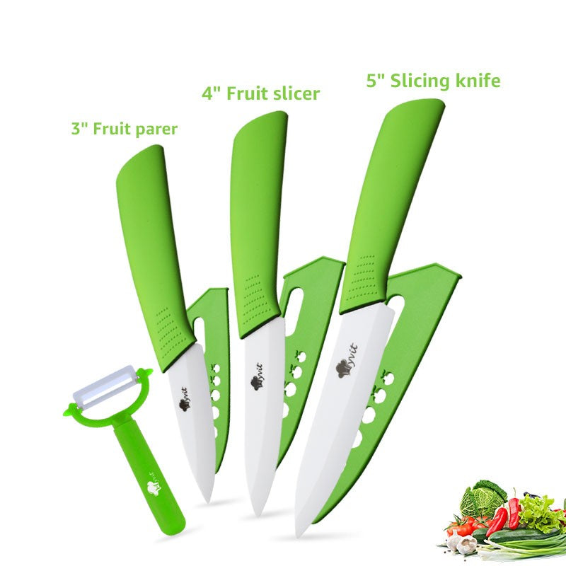 Conjunto de Facas de Cerâmica para Cozinha, 3 4 5 6 polegadas, Faca do Chef, Utilitária, para Fatiar, Cortar Frutas, Legumes, Comida de Bebê, para Descascar, Cabo Antiderrapante