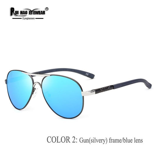 Outdoor Driving Sunglasses Mens Fashion Pilot Polarized Sun Glasses Men Women Polycarbonate Lenses 0945