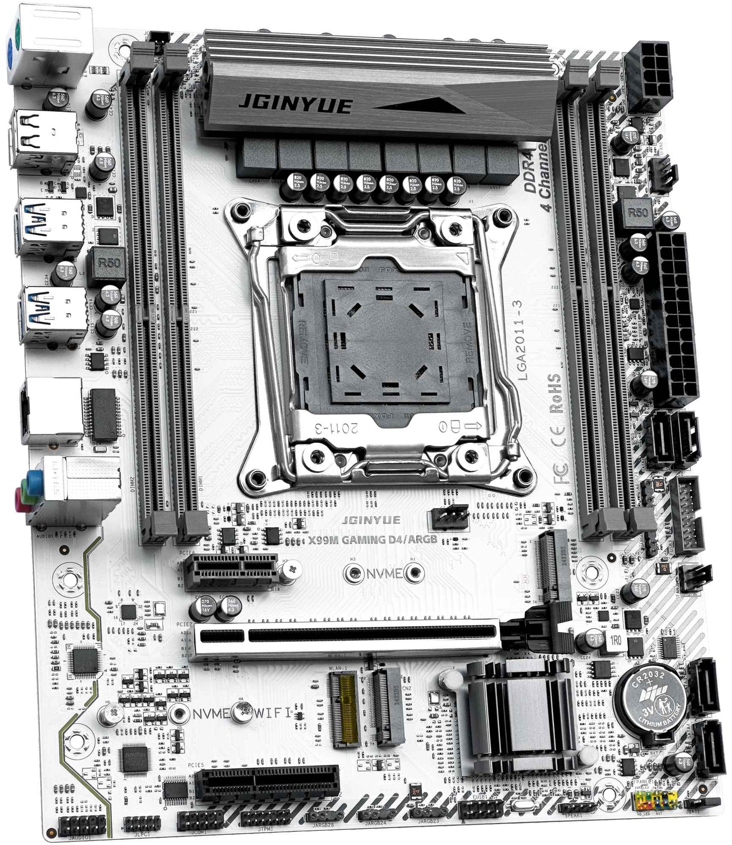 JGINYUE X99 Motherboard LGA 2011-3 with Xeon E5 2620 V3 DDR4 RAM Memory M.2 NVME SATA WIFI X99M GAMING D4/ARGB