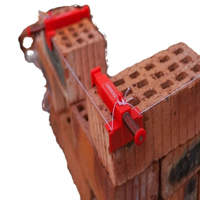 Conjunto de 2 peças, marcador de linha de junta de tijolos de tijolo vermelho, ferramenta de linha de braçadeira de revestimento de tijolo, ferramenta de tijolo extrator de arame, extrator de linha de tijolo de construção