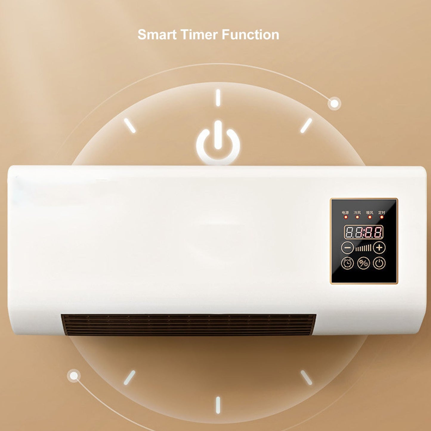 Pequeno Condicionador Aquecedor Portátil Montado na Parede Condicionamento Ventilador Quente para Banheiro Quarto Plugue UE 220V