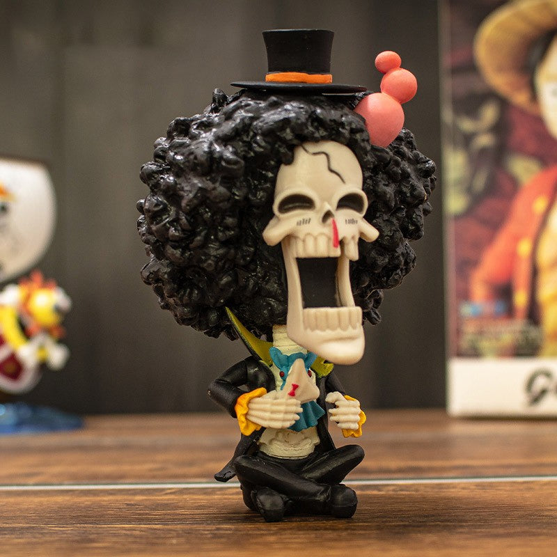 Bonecos Colecionáveis Fofos One Piece Versão Q Luffy Zoro Chopper Ace Boa Hancock Anime Blind Box Decoração de Mesa Carro Brinquedo Presente Infantil