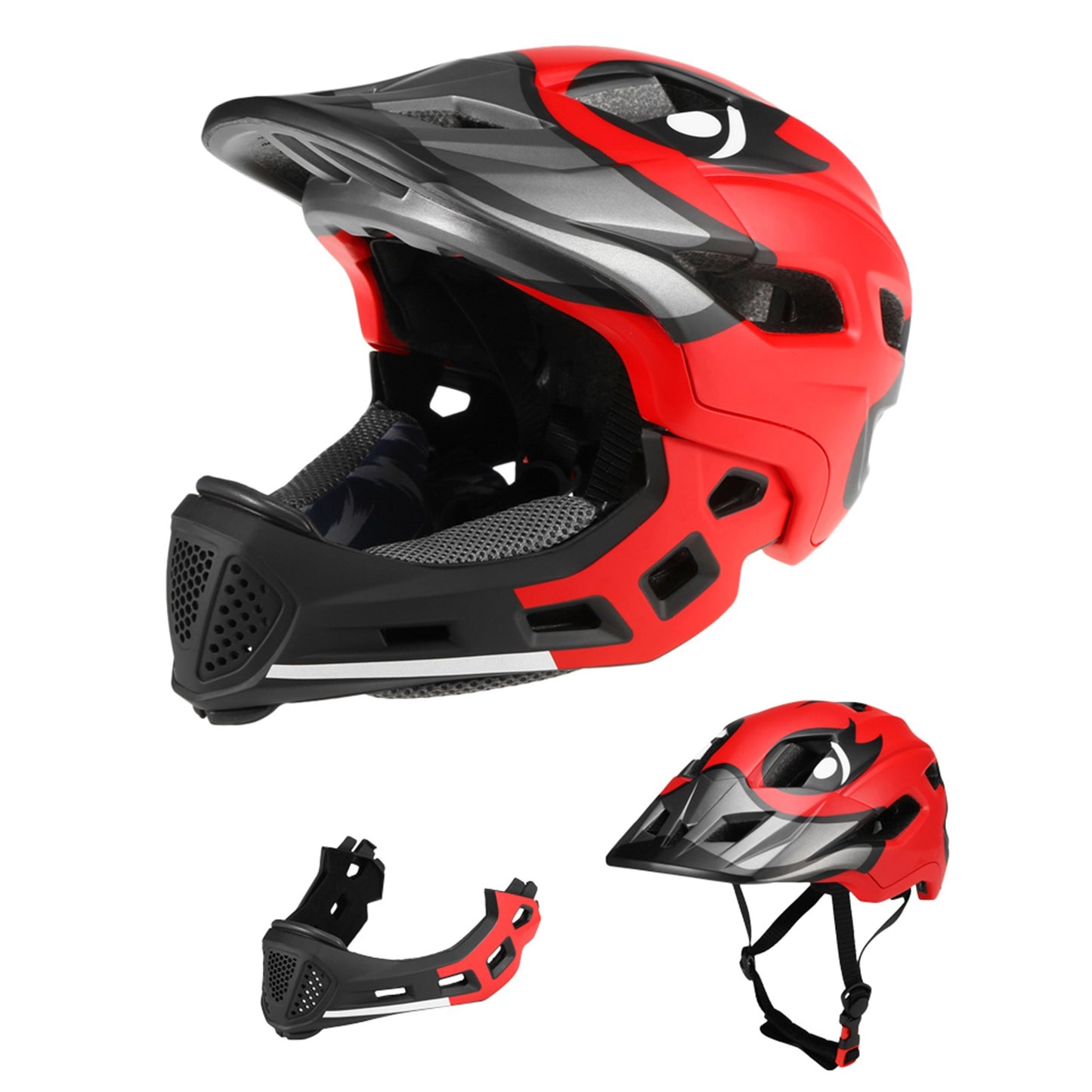 Capacete de bicicleta Lixada infantil destacável de rosto inteiro Capacete infantil esportivo para ciclismo mtb motocicleta skate patins