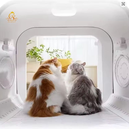 Caixa Secadora Automática de Animais de Estimação EUR PET para Cães e Gatos de Médio e Grande Porte Equipamento de Pet Shop com Baixo Ruído