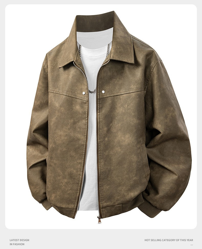 Leather Jacket Men Suede Coats Black Oversized 6XL 7XL 8XL Plus Size Street Motorcycle Autumn Hip Hop Brand Waterproof Autumn