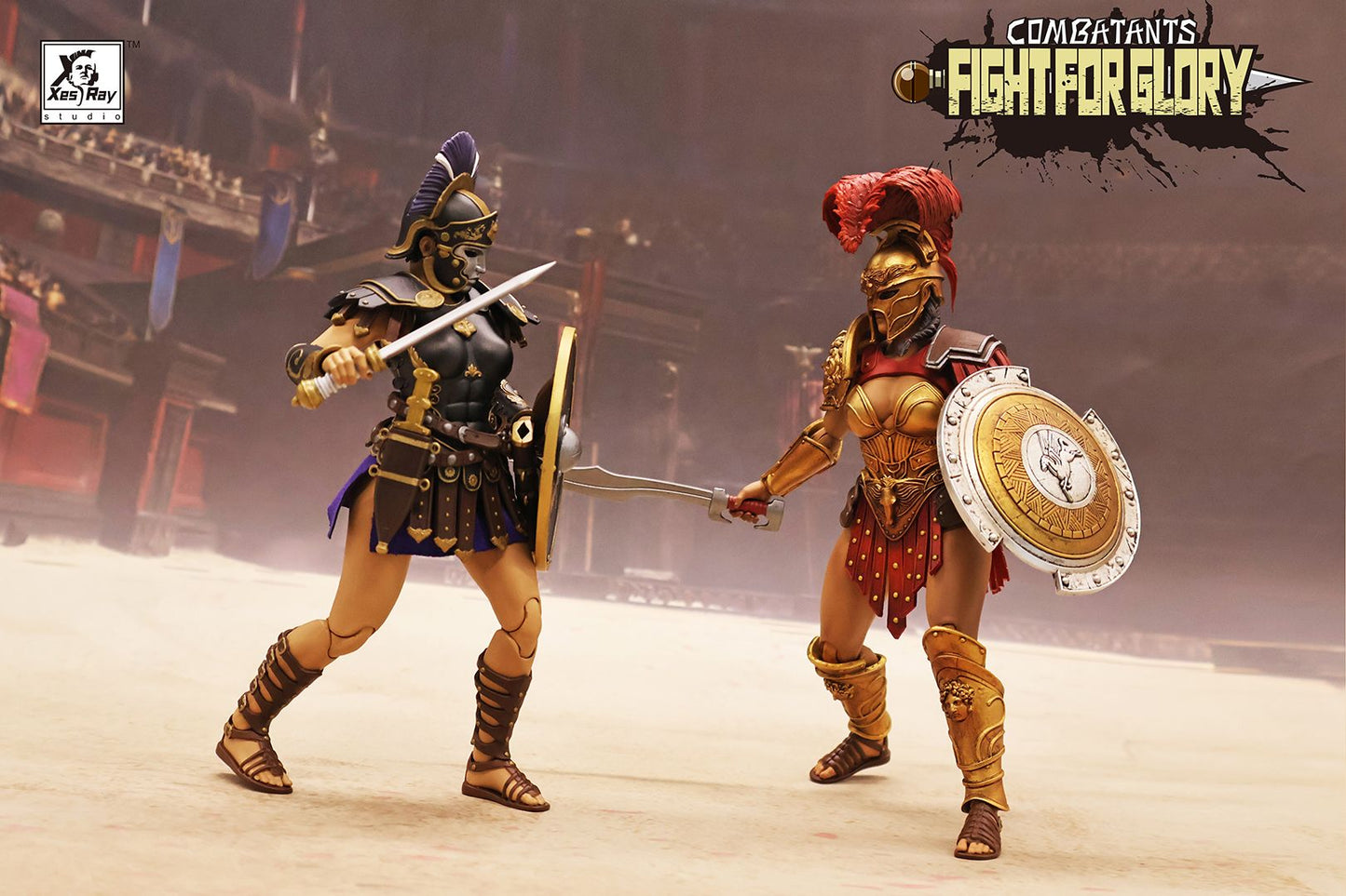 [Pré-Venda] XesRay Fight For Glory 1/12 Action Figure Combatants Wave 6 Cassia Berenice Medocus o Trácio Modelo de Anime Para Presente