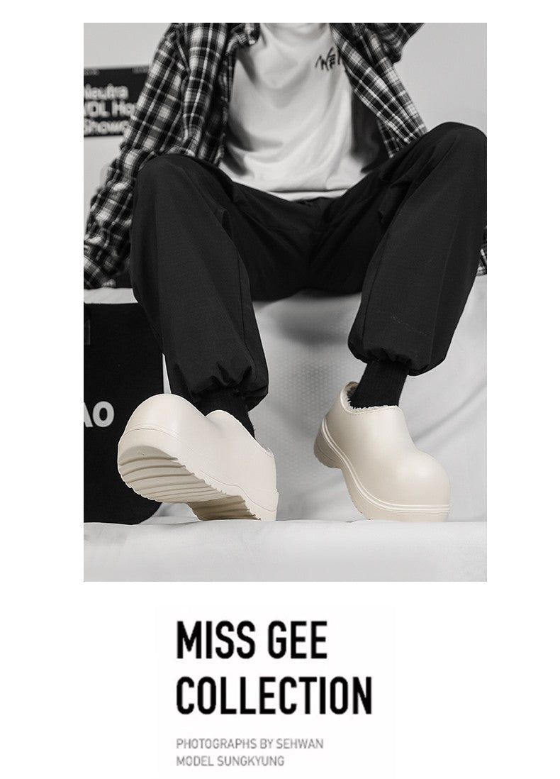 EVA new slip-on chef shoes men and women general casual big head shoes lightweight thick soles all wear rain shoes