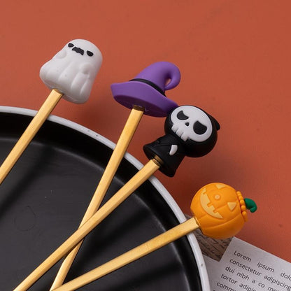 Conjunto de Talheres de Aço Inoxidável Halloween - Colher de Café Colher de Sobremesa Garfo de Fruta - Acessórios de Festa Temática