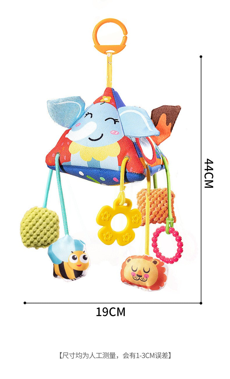 Brinquedos de Chocalho para Bebês Animais de Berço Carrinho de Bebê para Recém-Nascidos Brinquedos de Boneca de Pelúcia Educativos para Treinamento de Habilidades de Agarrar para Bebês de 0 a 12 Meses