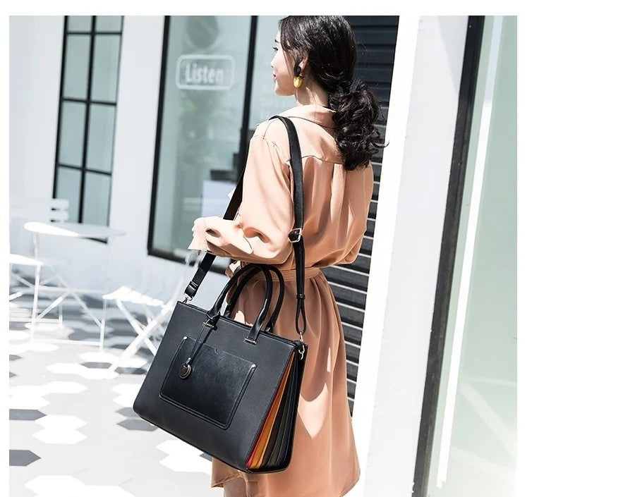 MOTAORA 2025 New Women Handbag Fashion Leather Shoulder Bag Ladies Large Capacity Messenger Bags Laptop Bag For 14" Macbook Air