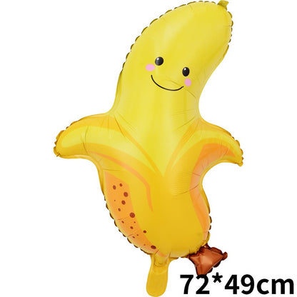 Hawaiian Fruit Balloons Tropical Luau Pineapple Strawberry Avocado Foil Balloon Summer Birthday Pool Party Decor Beach Supplies