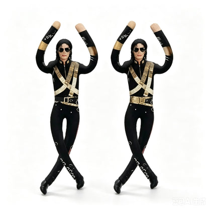 1/2/3pcs Anime Michael Jackson Cosplay Prop Doll Plush Stuffed Figure Dolls Room Decoration Abstract Joint Mobility Props Gift