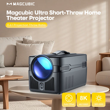 Magcubic Auto Focus HY450C Ultra Short Throw Projector With Auto Offset 1080P 8K HD 900 ANSI WiFi6 BT5.4 Allwinner H716 Voice