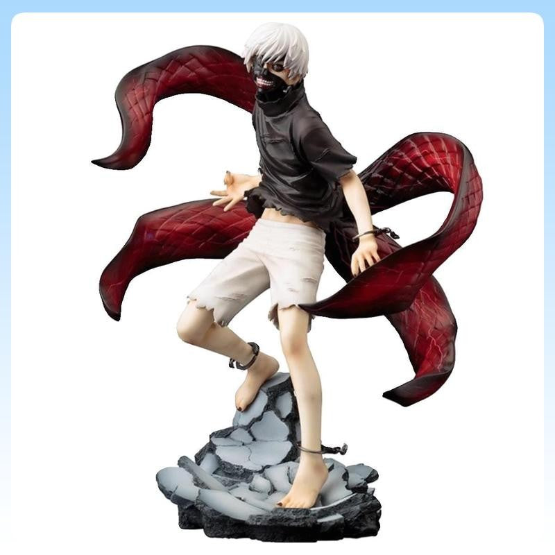 24cm Kaneki Ken Touka Figura com Máscara de Centopeia Anime Figura Meia Criatura Humana Modelo Colecionável Decoração de Mesa Brinquedo de Presente