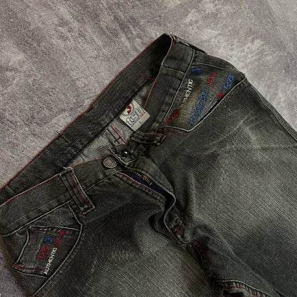 Streetwear Oversize Pocket Letter Embroidered Loose Jeans Women Y2K Vintage Hip Hop Pop Casual Wide-leg Pants Men And Women Wear