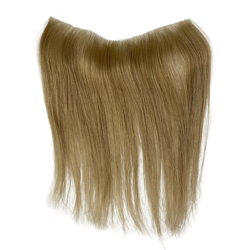 Prótese Capilar Masculina Frontal Fina de PU, com linha do cabelo natural, estilo V, em cabelo humano loiro, sistema de substituição capilar para homens