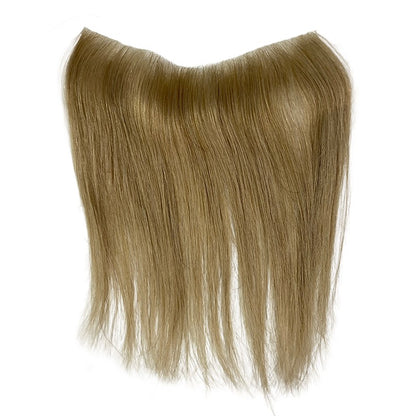 Prótese Capilar Masculina Frontal Fina de PU, com linha do cabelo natural, estilo V, em cabelo humano loiro, sistema de substituição capilar para homens