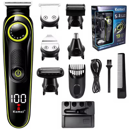 Kemei Electric Hair Clipper Multifunctional Men's Trimmer Electric Shaver Men's Razor Nose Trimmer KM-696 Hair Clipper