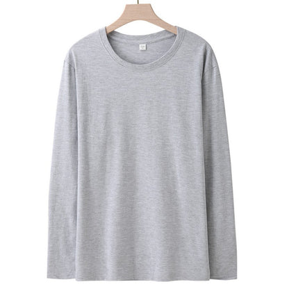 Long Sleeves T-Shirts Men 100% Cotton Tee Tops Male Autumn Basic Plain Color Tshirts Women Normal Fit Size M-5XL Under Wear Man