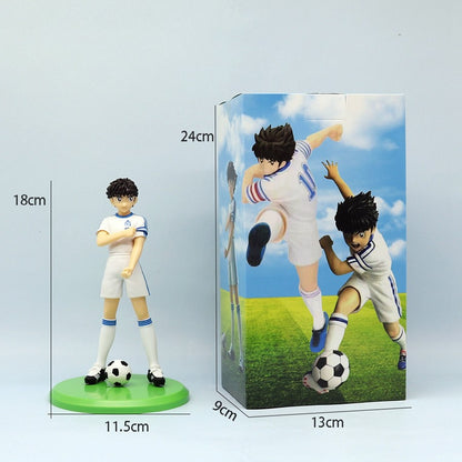 18cm Capitão Tsubasa Anime Boneco Ozora Tsubasa Figuras de Ação Hyuuga Kojirou/Wakabayashi Genzou Coleção de Estatuetas Brinquedos de Modelo