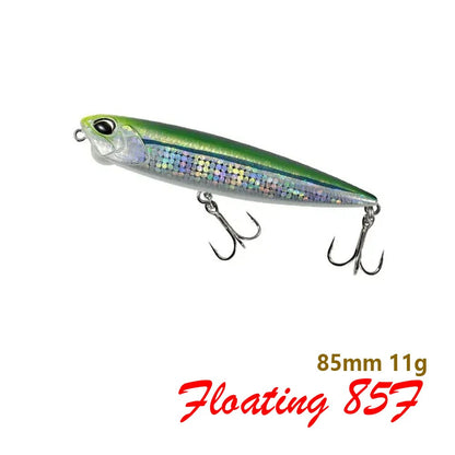 Isca de Pesca Lápis Flutuante 85mm 11g Topwater Walking the Dogs Isca Artificial Rígida Wobbler para Perca e Lúcio de Água Doce