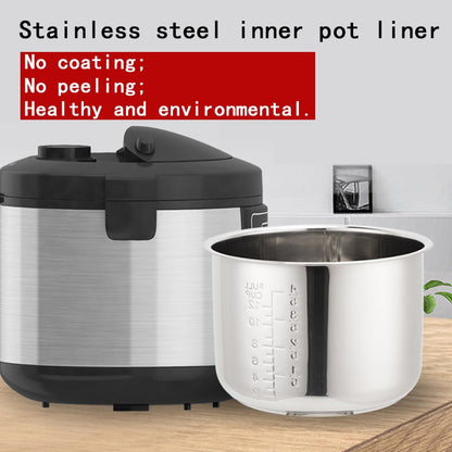 Panela de pressão de 5L de aço inoxidável, panela interna, panela interna, panela de substituição para panela de micro pressão