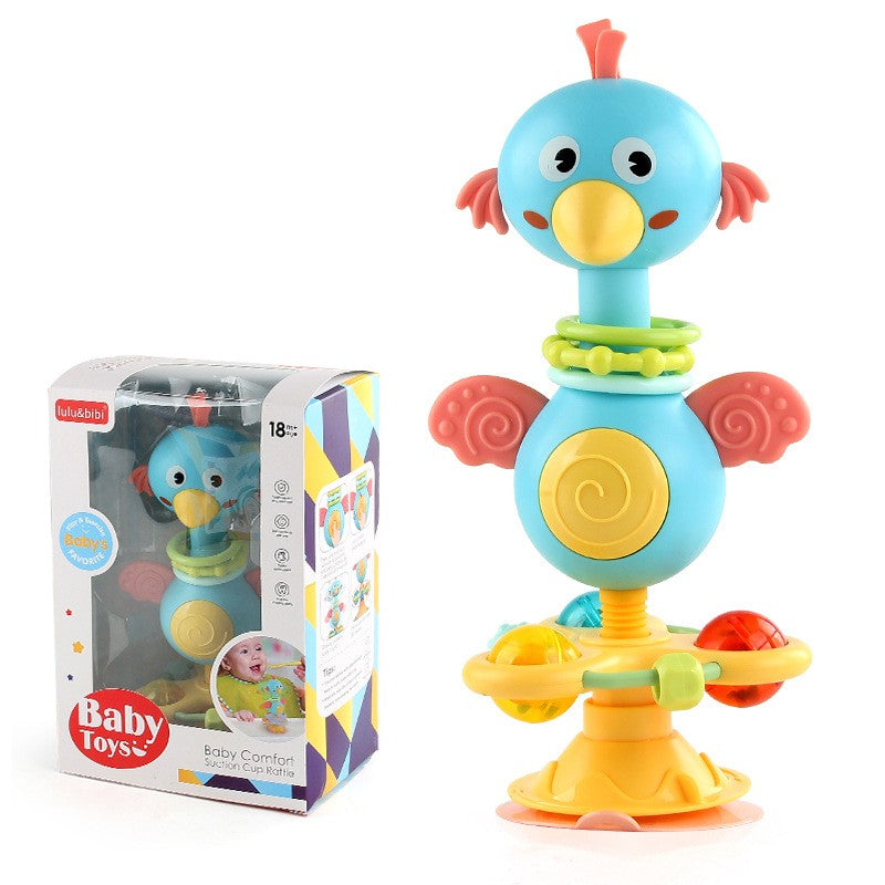 Chocalho de Bebê para Cadeira de Alimentação com Ventosa, Brinquedos Giratórios para Bebês, Brinquedo Interativo para Bandeja de Bebê, Presente de Recém-nascido para Crianças