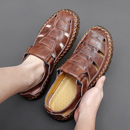 Handmade Men's Shoes Handmade Leather Men Shoes Casual Loafers Slip Onzipper Split Leather Shoes Men Flats Hot Sale Moccasins