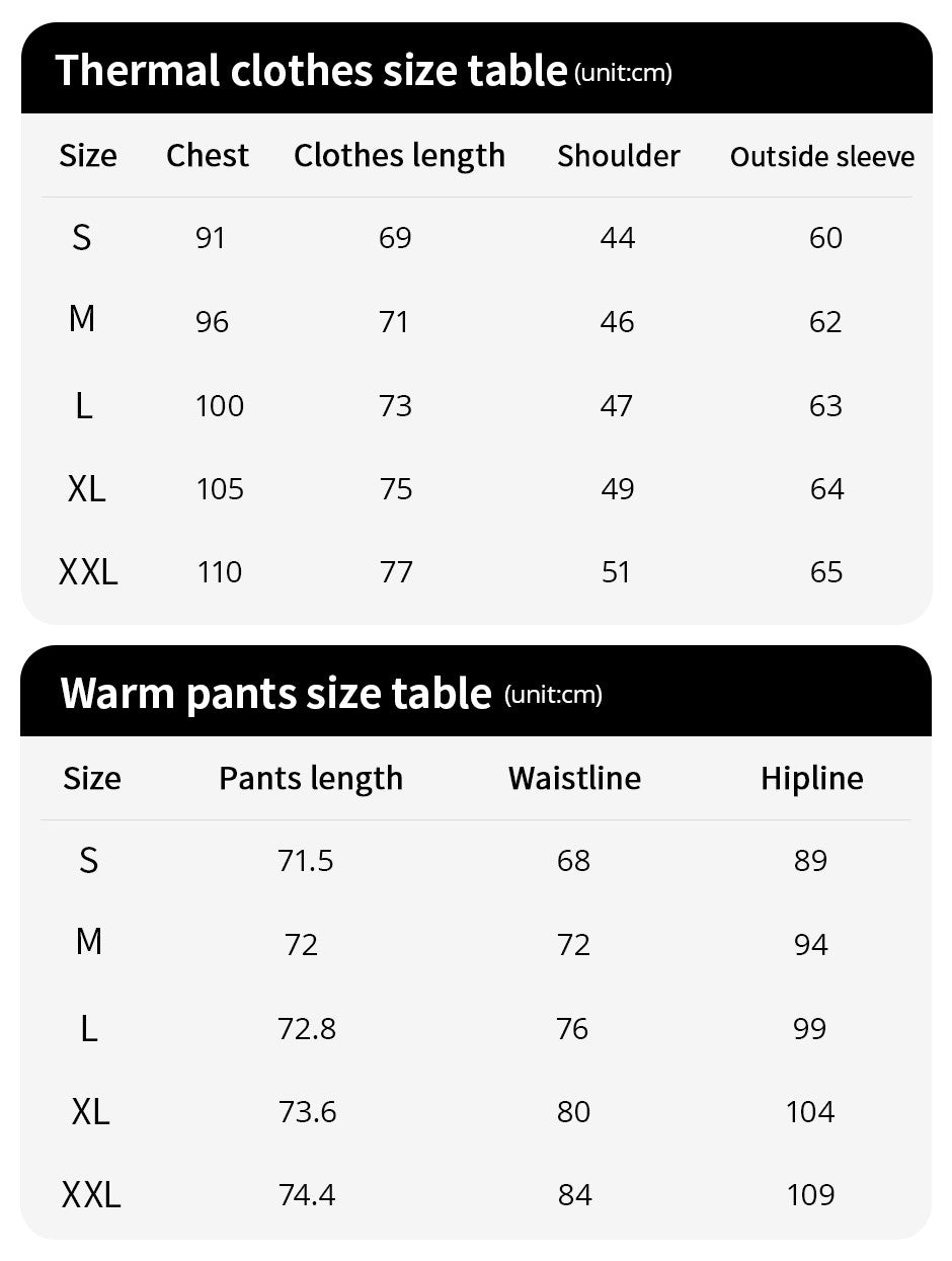 2-piece Autumn/Winter Men's Classic Fashion Basic Warm Underwear Set Loose Large Half High Collar Top T-shirt Elastic Waist Pant