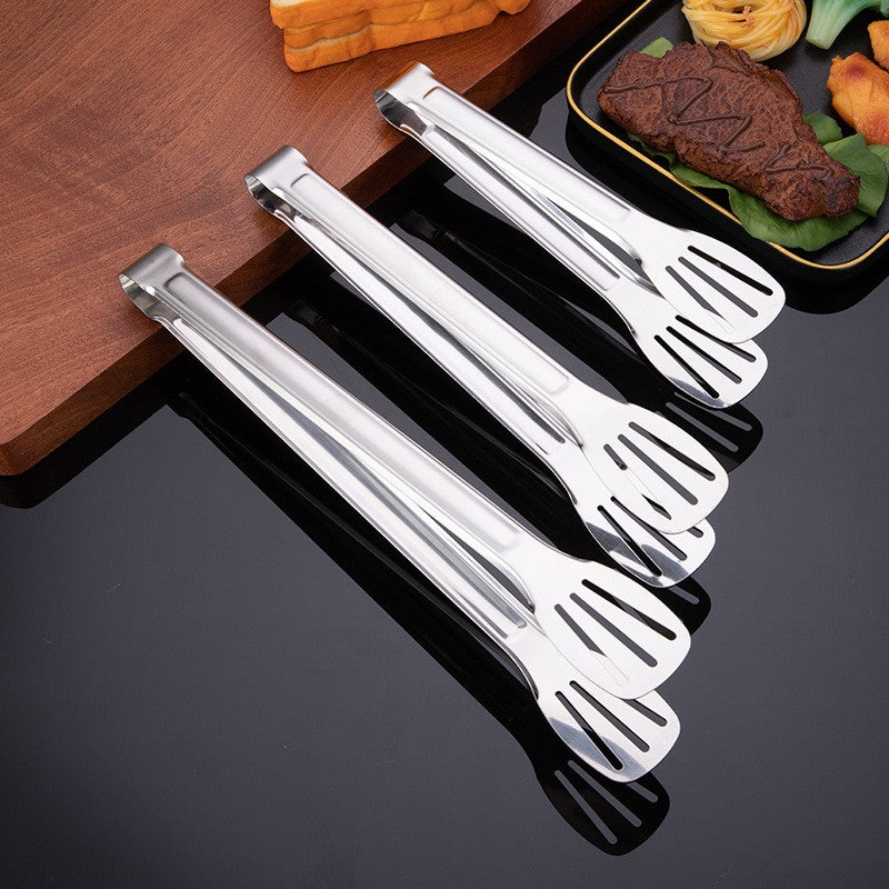 Stainless Steel Food Tongs Barbecue Tongs Desserts Steak Food Serving Clip Tweezers Long BBQ Cooking Tongs Kitchen Utensils