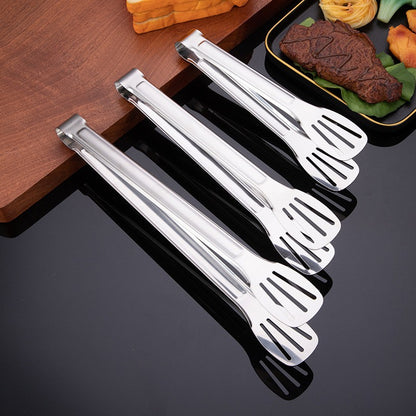 Stainless Steel Food Tongs Barbecue Tongs Desserts Steak Food Serving Clip Tweezers Long BBQ Cooking Tongs Kitchen Utensils
