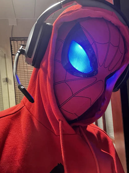 Promoção Máscara Capacete Homem-Aranha Espetacular da Marvel Colecionável Cosplay com Olhos Luminosos e Controle de Anel Elétrico