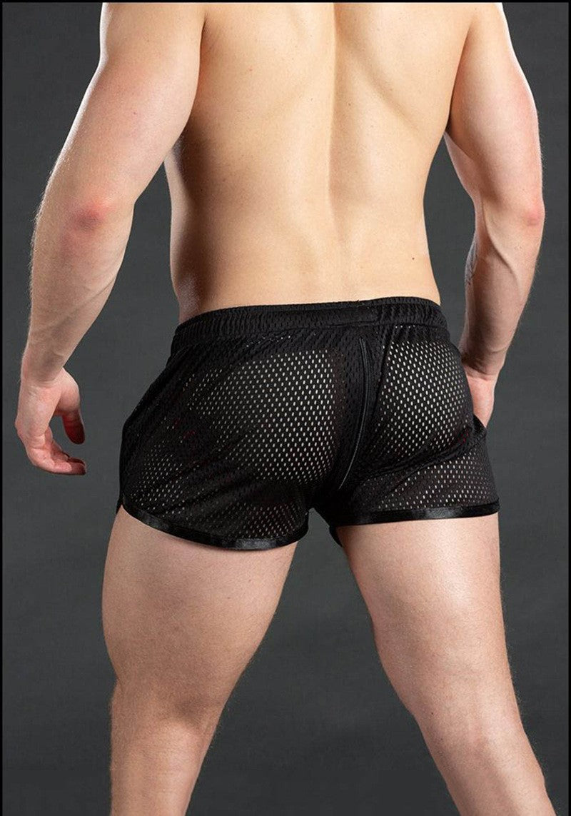 Men's sweatpants hole dry breathable sexy beach outdoor casual three-quarter pants?MNDK-05)