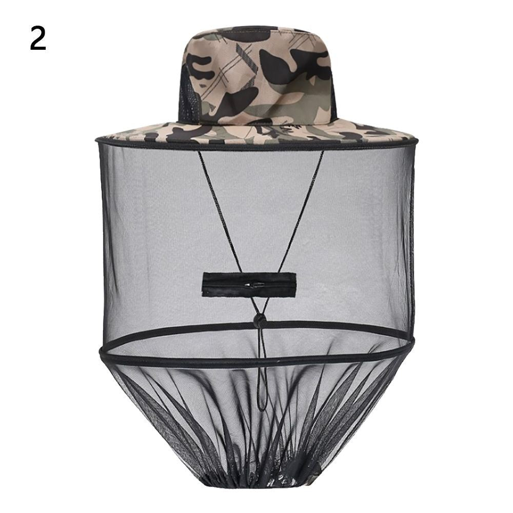 Chapéu Mosquiteiro Com Tela Protetora Repelente Insetos Abelhas Proteção Masculino Feminino Chapéu De Pesca Protetor Solar Ao Ar Livre