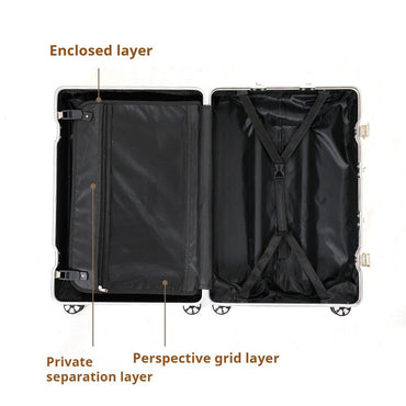 2025 New Suitcase ABS Durable Large Capacity Suitcase 20/22/24/26/28-inch Men's Carry-on Roller Suitcase Travel Check-in Case