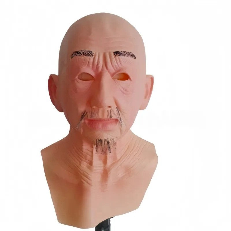 Hot Mascara De Silicona Realistas Halloween for Adults Silicone Old Man Mask Real Face Skin Head Prank Mask for Costume Cosplay